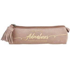 Adventure Suede Leather Pouch, 8" x 3", NWT